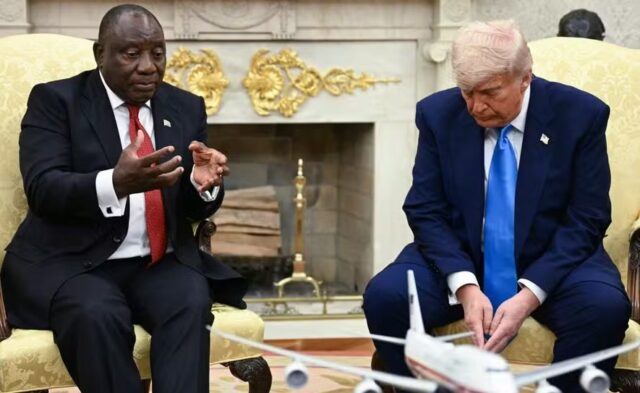Donald Trump e Cyril Ramaphosa (Foto; Divulgação)