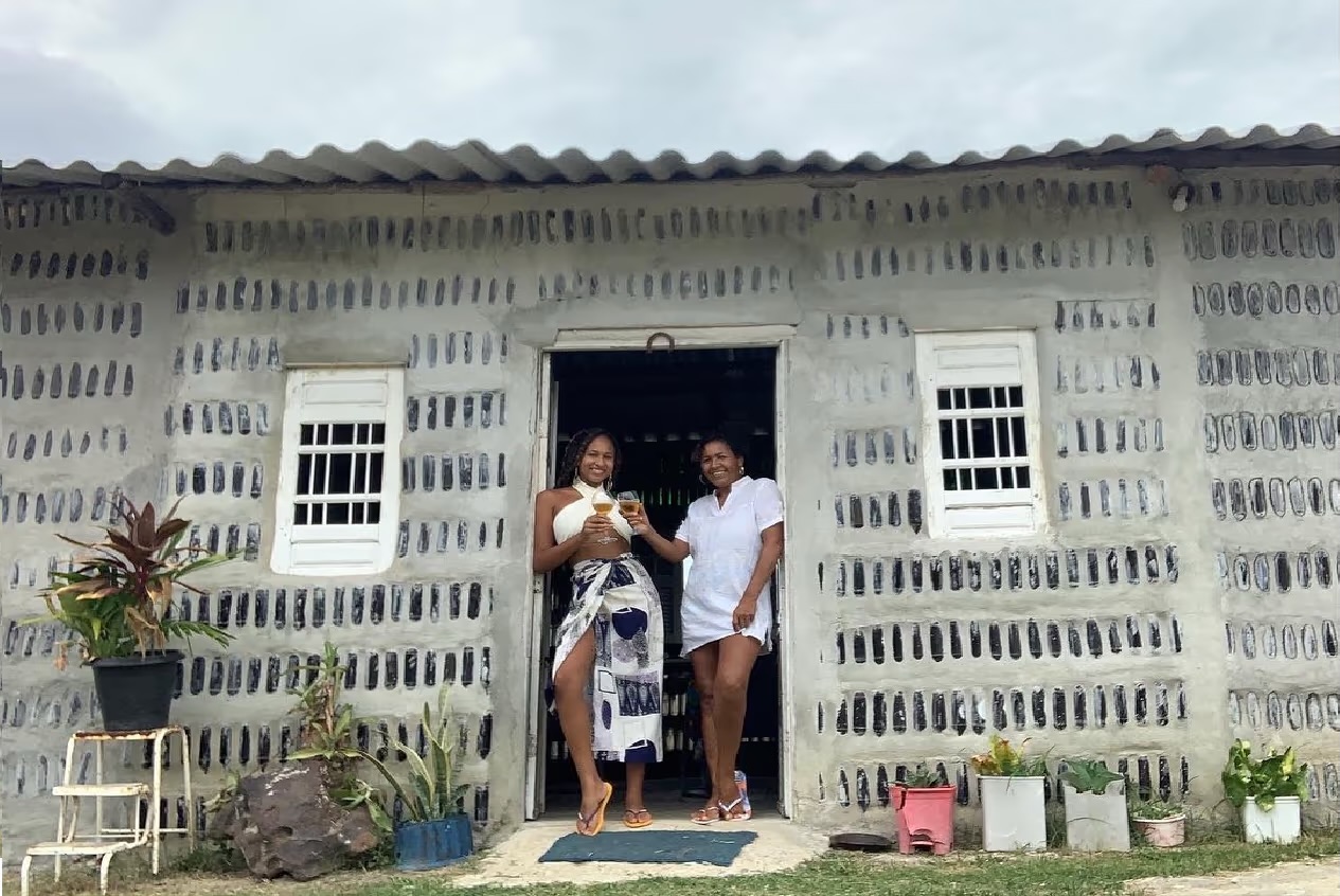 Mãe e filha transformam lixo em lar e constroem casa que celebra a força das mulheres