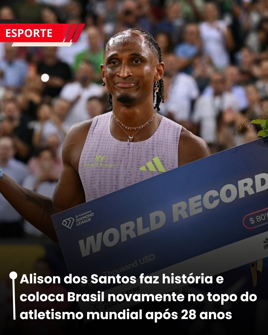 Alison dos Santos faz história e coloca Brasil novamente no topo do atletismo mundial após 28 anos